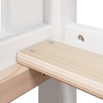 vidaXL Lit haut avec toit blanc 90x200 cm bois de pin massif