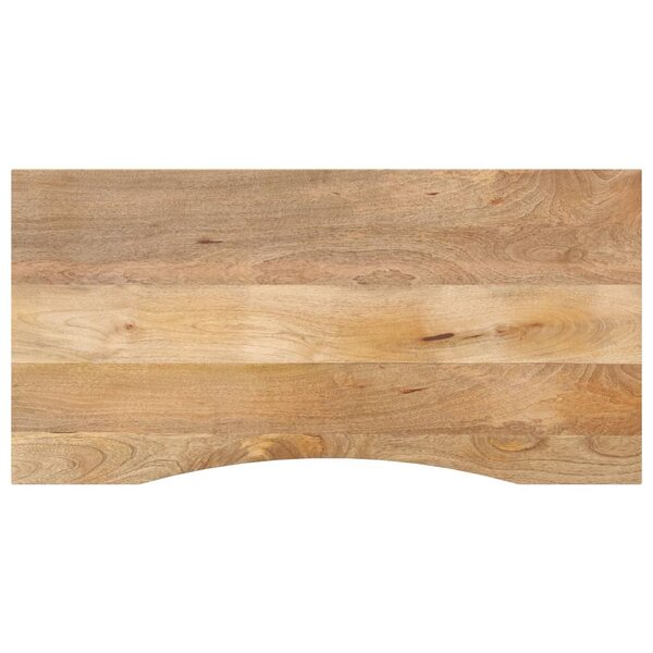 vidaXL Dessus de bureau avec courbe 110x60x2 5 cm manguier massif brut