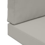 vidaXL Coussin de canapé d'extérieur 3 Pièces Gris Polyester