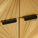 vidaXL Meuble d'appoint avec stockage Noir et or 60 x 33.5 x 75 cm