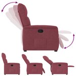 vidaXL Fauteuil inclinable Rouge bordeaux Tissu