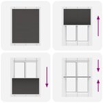 vidaXL Store plissé noir 105x100 cm largeur du tissu 104 4cm polyester