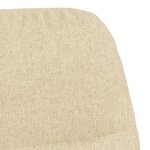 vidaXL Chaise à bascule avec tabouret Blanc crème Tissu
