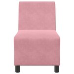 vidaXL Canapé modulaire sans accoudoirs Rose 55 cm Velours