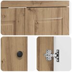 vidaXL Armoire sous évier de salle de bain Chêne artisanal