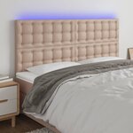 vidaXL Tête de lit à LED Cappuccino 180x5x118/128 cm Similicuir