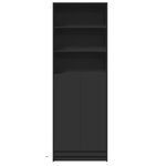 vidaXL Buffet haut avec LED noir 69x32 5x200 cm bois d’ingénierie