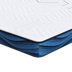 vidaXL Coussins de Matelas Blanc et Bleu 140 x 200 cm