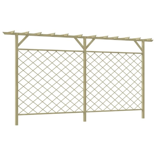 vidaXL Clôture à lattes de jardin avec pergola Bois