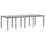 vidaXL Ensemble de salle à manger de jardin de 11 pièces avec coussins en rattan poly gris clair