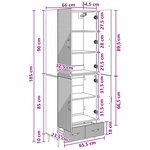 vidaXL Ensemble de Meubles 2 Pièces 66 x 34 5 x 95 cm Bois d'ingénierie