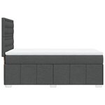 vidaXL Sommier à lattes de lit avec matelas Gris foncé 90x200 cm Tissu