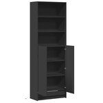vidaXL Buffet haut avec LED noir 69x32 5x200 cm bois d’ingénierie