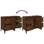 vidaXL Meuble d'évier chêne marron 80x33x60 cm bois d'ingénierie