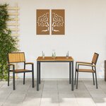 vidaXL Ensemble de salle à manger de jardin 3 pièces en acacia massif et métal