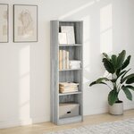 vidaXL Bibliothèque sonoma gris 40x24x143 cm bois d'ingénierie