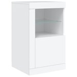 vidaXL Buffet avec lumières LED blanc 142 5x37x67 cm