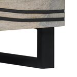 vidaXL Table basse Blanc  Noir 80 x 50 x 40 cm bois de manguier massif