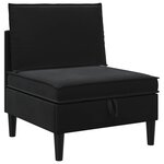 vidaXL Ensemble de meubles pour le salon 3 Pièces Noir Velours