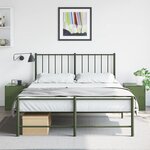 vidaXL Tables de chevet 2 Pièces vert olive 34 5x39x44 cm acier