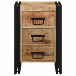 vidaXL Cabinet de chevet 40 x 35 x 50 cm bois de manguier massif