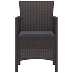 vidaXL Chaise de jardin 4 Pièces Marron 53 x 49 x 85 cm Polypropylène
