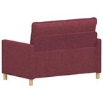 vidaXL Canapé Bordeaux 126 x 81 x 87 5 cm Tissu