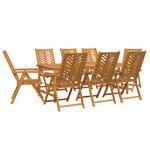 vidaXL Ensemble de salle à manger de jardin 9 pièces en bois massif d'acacia