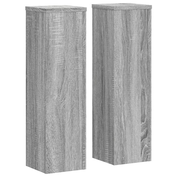 vidaXL Supports pour plantes 2 Pièces sonoma gris bois d'ingénierie