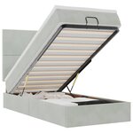 vidaXL Cadre de lit ottoman et matelas gris clair 90x190 cm velours