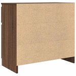 vidaXL Buffet avec tiroir chêne brun 71x35x65 cm bois d'ingénierie
