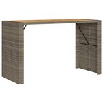 vidaXL Ensemble de bar de jardin 7 Pièces sans coussins gris poly rotin