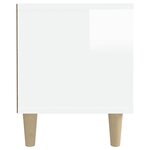 vidaXL Meuble TV blanc brillant 180x31 5x40 cm bois d'ingénierie