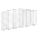 vidaXL Paniers à gabions arqués 6 Pièces 400x50x160/180 cm fer galvanisé