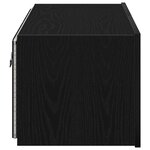 vidaXL Meuble TV mural Chêne noir 80 x 35 x 31 cm Bois d'ingénierie