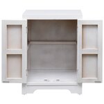 vidaXL Table de chevet Blanc 38 x 28 x 52 cm Bois de Paulownia