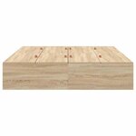 vidaXL Lit avec rangement chêne sonoma 140x190 cm