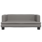 vidaXL Canapé pour enfants gris 80x45x30 cm similicuir