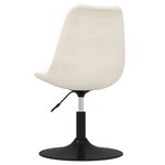 vidaXL Chaises à manger pivotantes lot de 4 Crème Velours
