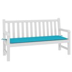 vidaXL Coussin de banc de jardin turquoise 150x50x4 cm tissu oxford