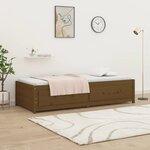 vidaXL Lit de jour sans matelas marron miel 80x200 cm bois pin massif
