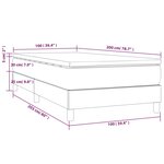 vidaXL Sommier à lattes de lit avec matelas Taupe 100x200 cm Tissu