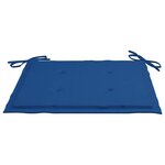 vidaXL Chaises de jardin et coussins bleu royal lot de 4 Bois de teck
