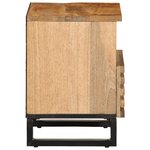 vidaXL Tables de chevet 2 Pièces 40x34x46 cm bois massif de manguier brut