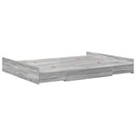 vidaXL Cadre de lit avec rangement Sonoma gris 150 x 200 cm