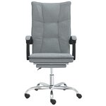 vidaXL Fauteuil inclinable de bureau Gris clair Tissu