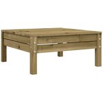 vidaXL Repose-pied de jardin avec coussin bois de pin imprégné