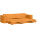 vidaXL Canapé-lit Jaune foncé 245 x 78 x 77 cm tissu