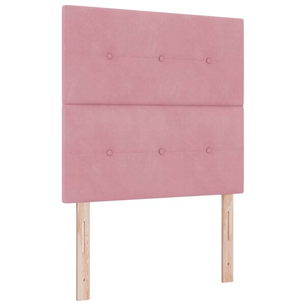 vidaXL Tête de lit avec des lumières à LED Réglable Rose 80 cm Velours