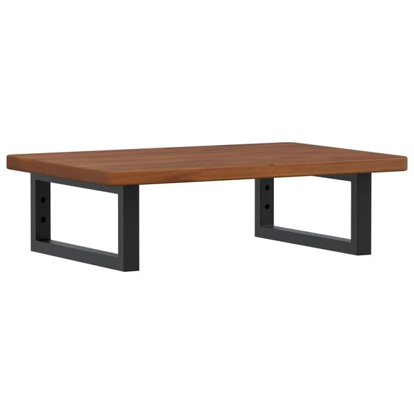 vidaXL Étagère de vasque murale acier et bois de chêne massif